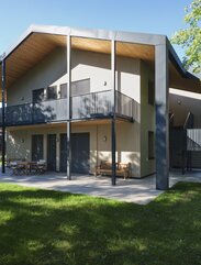 Tetto e balcone in legno a Reggio Emilia | © Arch. Manuel Benedikter