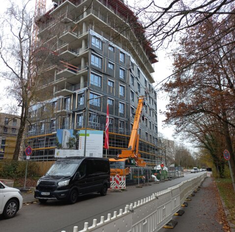 Holz-Hybrid-Wohngebäude in München | © LignoAlp